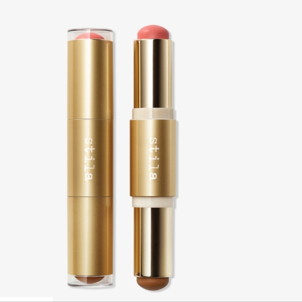 StilaBlush & Bronze Hydro-Blur Cheek Duo carmel & grapefruit